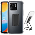 Miniatyrbild 1 av 4: Fodral till Xiaomi Redmi 10C Silicone Ultra Shockproof Transparent med justerbart stöd Metall Svart
