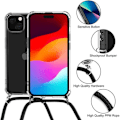 Miniatyrbillede 3 af 4: Beskyttelsesskal til iPhone 15 - E.F.CONNECTION - Fleksibel - Stødabsorberende - Forstærket - Sort Transparent, svart