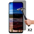 Miniatyrbillede 1 af 4: Lot-2 Anti-Spy hærdet glas til OPPO A72 - A92 beskyttelsesfilm - E.F. CONNECTION - Sort Svart