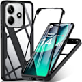 Miniatyrbillede 1 af 6: Cover til Xiaomi Redmi Note 14 4G (ikke til 5G) Fuldt Beskyttelse Foran og Bagpå Dobbelt Side - Sort Svart