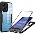 Miniatyrbillede 1 af 4: Coque - Xiaomi - Redmi 12 5G - Fuldt Beskyttelse - Dobbelt Ansigt - Sort Svart