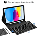 Miniatyrbild 3 av 6: Coque Tangentbord för iPad A16 (11") / iPad 10 2022 (10,9" 10e Generation) Syntetiskt Läder med Bluetooth Tangentbord