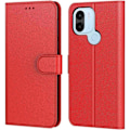 Miniatyrbillede 1 af 4: Etui til Redmi A1+/A2+ (A1 Plus/A2 Plus) Rød stødsikker anti-ridse blød kortholder Syntetisk læder Röd