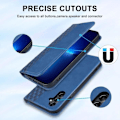 Miniatyrbillede 3 af 4: Coque til Xiaomi Redmi A3 - Marineblå - Etui med Lædereffekt - Kortholdere - Justerbar Støtte marinblå