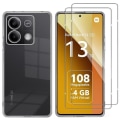 Miniatyrbillede 1 af 4: Etui og 2 hærdede briller til Xiaomi Redmi Note 13 5G (ikke til 4G) - Forstærket beskyttelse stødsikker silikone