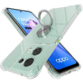 Miniatyrbillede 1 af 4: Taske til OPPO Reno 8 Pro 5G med 360 graders roterende ringholder Transparent