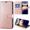 Skyddsskal - E.F.CONNECTION - För Xiaomi Redmi Note 14 Pro 5G - Syntetiskt läder - Stötskydd - Repåtersståndigt Rosa