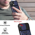 Miniatyrbillede 4 af 4: Etui til Xiaomi 11 Lite 5G (6,55") Marineblå hård stødsikker ring tilbage Anti-ridse Army Style forstærket kant marinblå