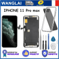 Miniatyrbillede 1 af 4: Sort berøringsglas + LCD-skærm til iPhone 11 Pro Max + etui