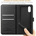 Miniatyrbillede 2 af 4: Etui til Xiaomi Redmi A1/A2 Sort Anti-skrabekortholder Blødt PU-læder 360 grader Svart
