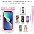 Miniatyrbild 4 av 6: Vattentät fodral för Samsung Galaxy A06 A05s A14 A15 A16 A26 A36 A56 A25 A35 A34 A55 A54 A53 - IPX8 skydd med rosa kant Rosa