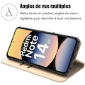 Miniatyrbild 2 av 6: Coque för Xiaomi Redmi Note 14 5G (ej för 4G) Anti-Rip Anti-Chock Skydd Syntetiskt Läder Guld gyllene