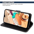Miniatyrbillede 3 af 4: Beskyttelsescover - Xiaomi - Redmi Note 12S - Syntetisk læder - Plånbokfunktion - Integreret støtte Svart, Marinblå