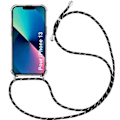 Miniatyrbillede 1 af 3: Beskyttelsesskal - E.F.CONNECTION - iPhone 13 - Fleksibel - Stødabsorberende - Transparent-Sort Transparent-svart