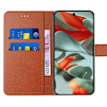Miniatyrbillede 3 af 4: Cover til Google Pixel 9 Pro XL - Brun - Fleksibel - Stødabsorberende - Klap - Syntetisk læder kastanj
