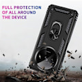 Miniatyrbillede 4 af 6: Coque + 2 Glasskærme til Xiaomi Redmi A3 - Modstandsdygtig Beskyttelse med Rotationsring - Sort Svart