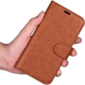 Miniatyrbild 4 av 4: Fodral för Redmi A1+/A2+ (A1 Plus/A2 Plus) Magnetisk stängning Massivt lädereffekt Elegant brun kastanj