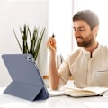 Miniatyrbillede 5 af 6: Coque + Tempereret Glas til iPad 10,2 Tommer (7/8/9. Generation, 2019/2020/2021) Stødabsorberende Beskyttelse Standby-Vække - Violet Lila