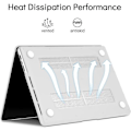 Miniatyrbillede 4 af 6: Coque til MacBook Pro 16 Tommer M4 M3 M2 M1 Pro/Max 2024 2023 2021, Hård Translucent Stødabsorberende Beskyttelse Genomskinlig