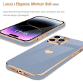 Miniatyrbillede 3 af 4: Cover til iPhone 14 Pro - Stødabsorberende - Silicone TPU - Hjerte Mønster - Belagt med Guld - 2 Tempereret Glas Blå