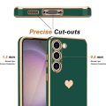 Miniatyrbillede 2 af 4: Etui til Xiaomi Redmi Note 13 5G (ikke til 4G) - Hjertemønster Blødt Letvægts Slim TPU Midnight Green