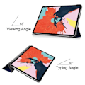 Miniatyrbillede 3 af 4: Housse iPad Air 2020 (10.9") - Coque iPad Air 4, Lettere PU Læder Stødabsorberende Tablet Etui [Auto Vække / Standby] - Blå