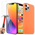 Miniatyrbillede 1 af 4: Coque Silikone - E.F.Connection - iPhone 13 Pro Max - Ultra Tynd - Ridsesikker - 2 Hærdet Glas Orange