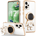 Miniatyrbillede 1 af 4: Silicone Cover - Xiaomi - Redmi Note 12 5G - Stødabsorberende Beskyttelse - Justerbart Stativ - Astronaut Vit