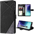 Miniatyrbillede 1 af 6: Coque til Xiaomi Redmi 14C - Lædereffekt Anti-Ridse Stødabsorberende Beskyttelse 360° - Sort Svart