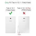 Miniatyrbillede 3 af 4: Cover Cover - XUNYLYEE - Samsung Galaxy Tab A 10.1" - PU læder - Sort - Optimal beskyttelse Svart