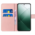 Miniatyrbillede 3 af 4: Coque til Xiaomi 14 - Rosa - PU Læder - Stødabsorberende - Folds - Indbygget støtte Rosa