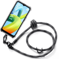 Miniatyrbild 1 av 4: Lanyardfodral till Xiaomi Redmi A1 Transparent stötsäkert skydd med löstagbar lanyard grå