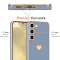 Miniatyrbillede 2 af 4: Coque til Xiaomi Redmi 14C, Blå Hjerte Mønster Stødabsorberende Blød Anti-Ridse Ultra Slim Blå