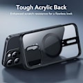 Miniatyrbillede 2 af 6: Coque til Xiaomi Redmi 13C, Beskyttelse Silikone PC Transparent Stødabsorberende med Magnetisk Støtte Sort Transparent, svart