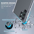Miniatyrbillede 2 af 4: Etui til Samsung Galaxy S23 Ultra Transparent 4 forstærkede hjørner + 2 hærdede briller Transparent