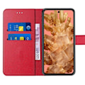 Miniatyrbild 3 av 4: Helkroppsfodral för Google Pixel 8, rött PU-läderskydd Stötsäkert Anti-Scratch