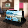Miniatyrbillede 4 af 4: Etui til Xiaomi Redmi Note 8T - AVIZAR - Fuld dæksæde med kortlomme og støttefunktion i sort Svart