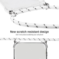 Miniatyrbillede 3 af 4: Coque - E.F.Connection - Mi 10 Pro - Fleksibel - Ridsefast - Justerbar Hvid Snor Transparent-Vit