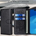 Miniatyrbillede 4 af 4: Cover til iPhone 15 Pro Max Anti-ridsekortholder Blødt syntetisk læder - sort