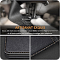 Miniatyrbillede 6 af 6: Coque + 2 Tårede Glas til Xiaomi 14T, Stødabsorberende Beskyttelse Scratch-resistant Syntetisk Læder Sort Svart