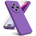 Miniatyrbillede 1 af 4: Coque til Xiaomi Redmi 14C, Beskyttelse Silikone Violet + 2 Tempererede Glas - E.F.Connection® Lila