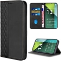 Miniatyrbillede 1 af 4: Coque til Xiaomi Redmi Note 13 Pro 5G - E.F.Connection - Stødabsorberende - PU Læder - Multi-Position Støtte - Sort Svart