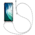 Miniatyrbillede 1 af 4: Taske til Xiaomi Mi 11i (6,67") Hjørnebeskyttelse Forstærkede hjørner + justerbar skulderstrop hvid Transparent-Vit