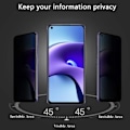 Miniatyrbillede 4 af 4: 2 stykker anti-spion hærdet glas til Xiaomi Redmi Note 9T - stødsikker sort Svart