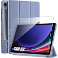 Miniatyrbillede 1 af 6: Coque + Tempereret Glas til Samsung Galaxy Tab S9 (11 Tommer) Slim Beskyttelse med Støttefunktion - Lilla Lila