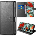 Miniatyrbillede 1 af 4: Full Cover Cover til Google Pixel 9 Pro XL - Beskyttelse Stødsikker Syntetisk Læder Flap Sort