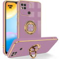 Miniatyrbillede 1 af 4: Coque - Xiaomi - Redmi 10C - Silikonevæske - Stødbeskyttelse - 360° roterende støtte Lila