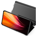 Miniatyrbild 3 av 4: Fodral - Xiaomi - Redmi 8 - Mirror Flip Fodral - Stöd för trådlös laddning - Magnetisk stängning Svart