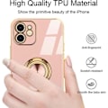 Miniatyrbillede 2 af 4: Ringetui til iPhone 13 (6,1") Rose Gold Border TPU Elegant anti-ridse luksus mode Rosa