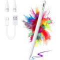 Miniatyrbild 1 av 6: Stylus för iPad - Hög Precision - Palmavvisning - Magnetisk Fäste - 2 Utbytes spetsar Vit